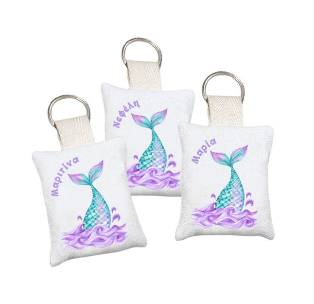 Μαξιλαράκι μπρελόκ γοργόνα αναμνηστικό δώρο για πάρτι ή παιδική μπομπονιέρα